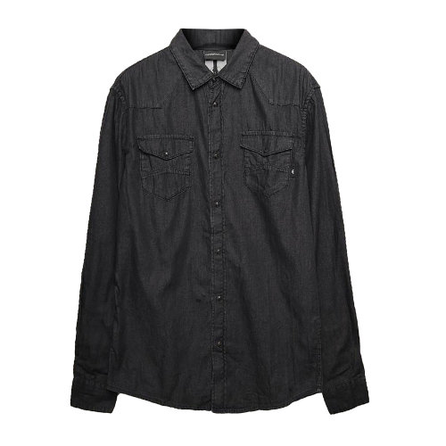 Emporio Armani/安普里奧阿瑪尼灰色男士長(zhǎng)袖襯衫