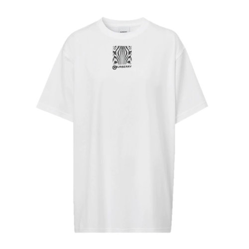 BURBERRY/博柏利 女士棉質(zhì)印花圖案圓領(lǐng)女士短袖T恤