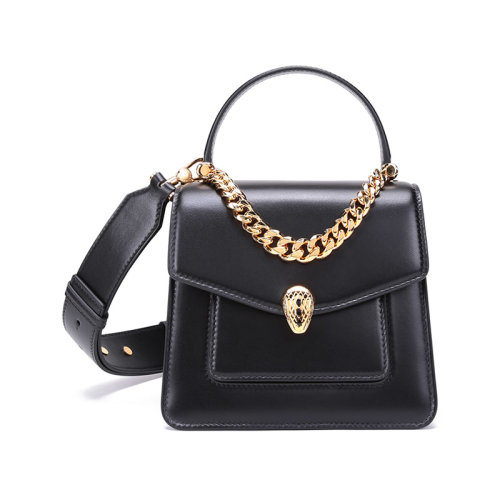 BVLGARI/寶格麗 女士SERPENTI FOREVER系列羊皮小號(hào)蛇頭扣手提單肩斜挎包 291168