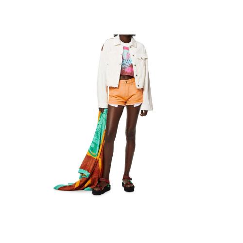  LOEWE羅意威 22年秋冬 女士 夾克 Cropped palm jacket in denim S616Y50X01-2100