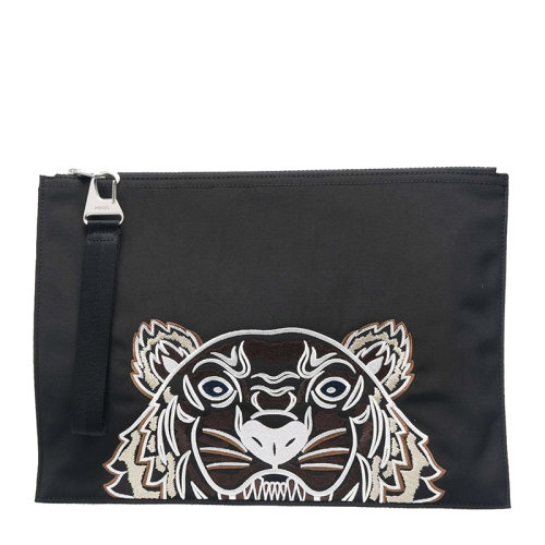 KENZO/高田賢三 男士聚酯纖維彩色虎頭刺繡字母徽標裝飾拉鏈開合時尚手拿包錢包男包 FA65PM302F20 多色可選