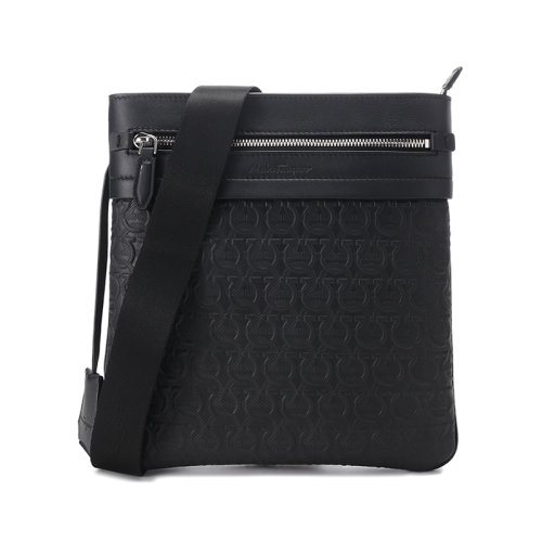 Salvatore Ferragamo/菲拉格慕【22年新款】男士TRAVEL EMBOS系列牛皮單肩斜挎包 24A426