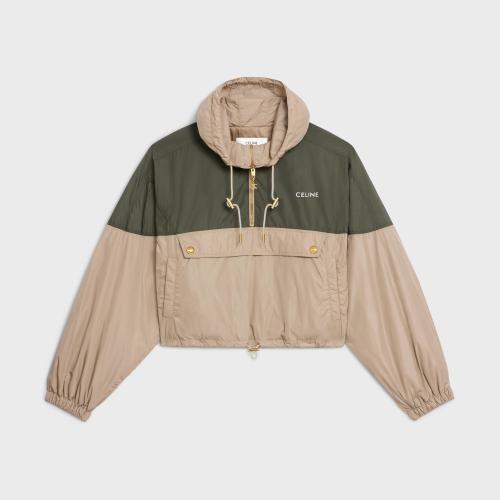  CELINE賽琳思琳 22年秋冬 女士 夾克 輕質(zhì)錦綸短款防風夾克 2W744255T.03MB