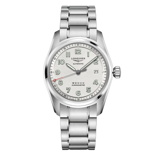 LONGINES/浪琴 先行者系列 男士銀色自動(dòng)機(jī)械精鋼表殼和表帶腕表40毫米L3.810.4.73.6