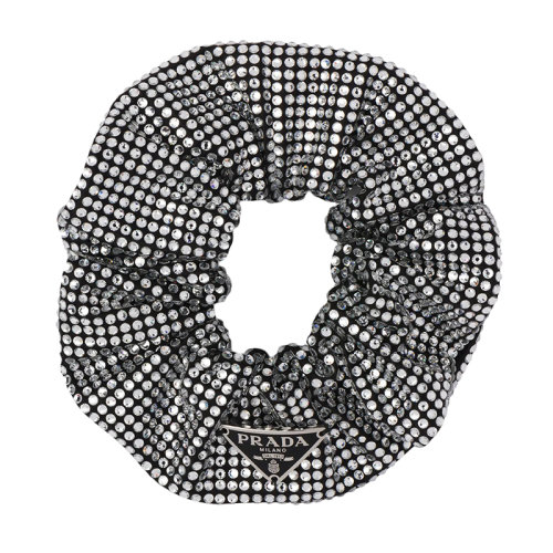 PRADA/普拉達(dá) 新款 女士水晶色織物緞面發(fā)圈1IF015_2AWL_F0T7O