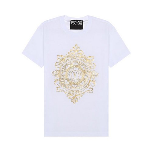  VERSACE JEANS COUTURE 男士白色棉質(zhì)短袖T恤 71GAHF05 CJ00F G03 PLFSX