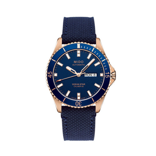  mido/美度  領(lǐng)航者系列新款運(yùn)動(dòng)自動(dòng)機(jī)械男士藍(lán)色腕表42.50毫米 M026.430.36.041.00
