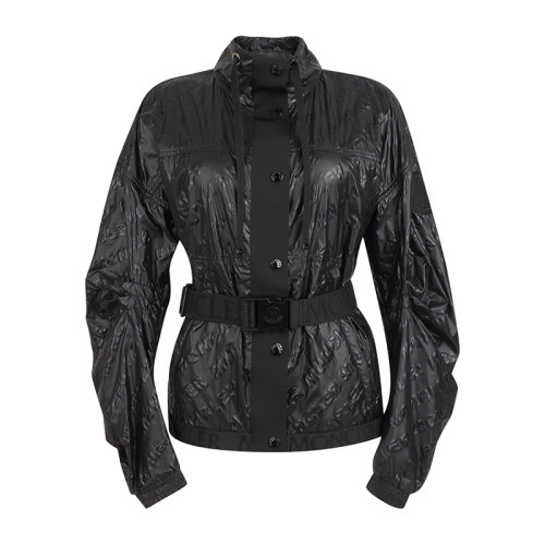 Moncler/蒙克萊  盟克睞女裝 字母LOGO 女士黑色時尚收腰秋冬夾克外套 1A72400C0475999