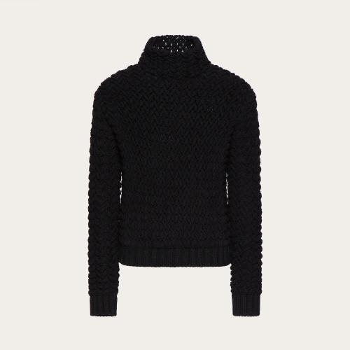  VALENTINO華倫天奴 22年秋冬 男士 針織衫 PULL a COL MONTANT TRICOTé EN LAINE 1V0KC23F8WD