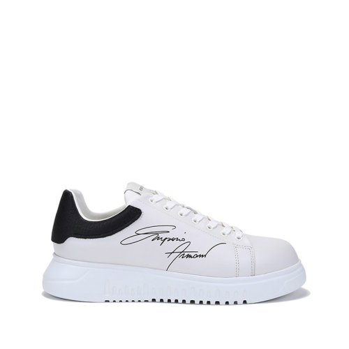 Emporio Armani/安普里奧阿瑪尼 男士牛皮革系帶休閑運(yùn)動(dòng)鞋板鞋 X4X264 XM670