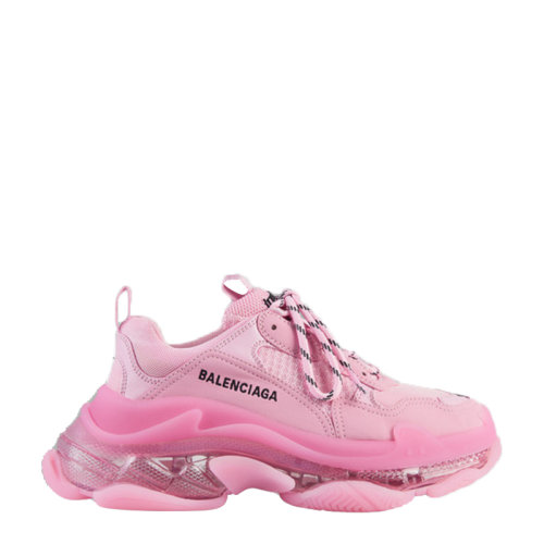 Balenciaga/巴黎世家  新款女士粉色TRIPLE S透明鞋底休閑運(yùn)動(dòng)鞋  544351W2GA15760