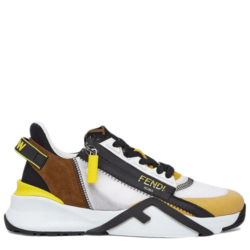 FENDI/芬迪 女士拼色絨面革和尼龍運動鞋8E8035AD7VF1C2F
