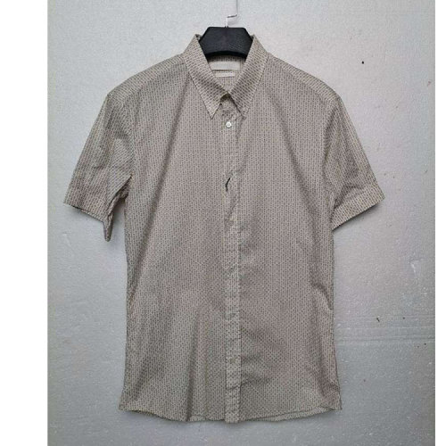 Alexander McQueen/亞歷山大麥昆 米色花點男士短袖襯衫