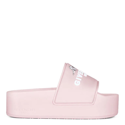 Givenchy/紀(jì)梵希 22年秋冬新款 迪士尼聯(lián)名系列 女士粉色PU面料斑點(diǎn)狗印花厚底拖鞋BE306QE1HA-674