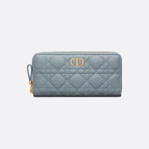  DIOR迪奧 22年秋冬 女士 錢包 Portefeuille Voyageur Dior Caro S5038UWHC_M81B