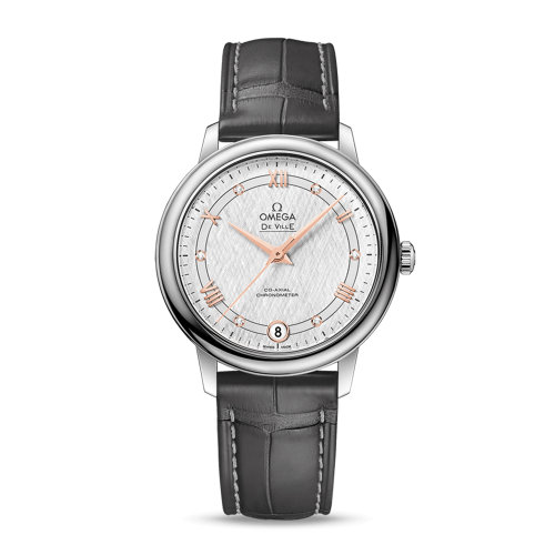 OMEGA/歐米茄 碟飛系列 典雅 同軸腕表 鉆石刻度 精鋼表殼 皮表帶 自動機械 女士腕表 424.13.33.20.52.001