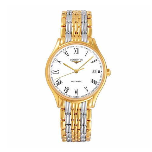 LONGINES/浪琴 律雅系列 精鋼和黃色PVD涂層 自動(dòng)機(jī)械 男士腕表 L4.860.2.11.7