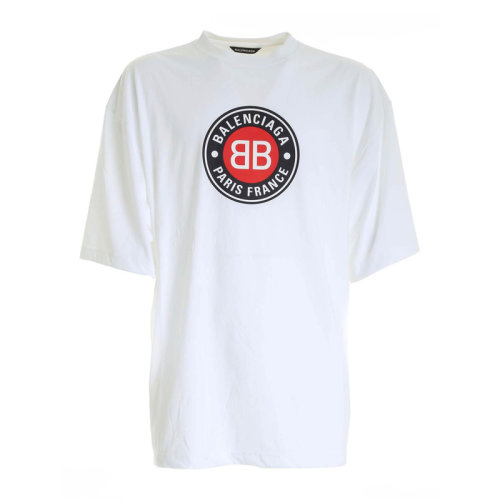 Balenciaga 巴黎世家 男士  圓領(lǐng)簡(jiǎn)約圖案棉短袖T恤 男士短袖T恤