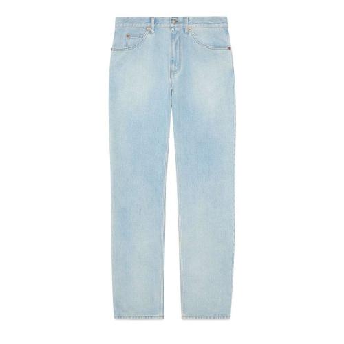  GUCCI古馳 22年秋冬 男士 石磨漂白牛仔褲 623953 XDBCB 4009