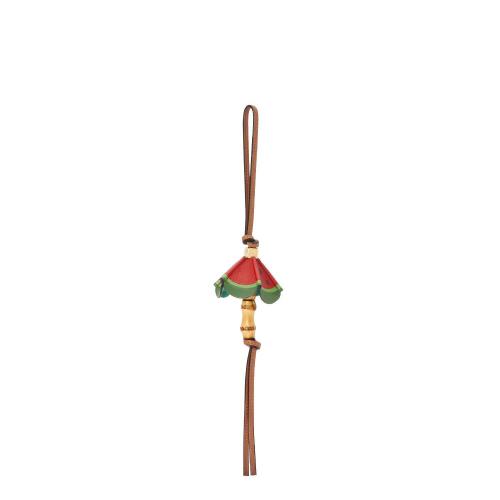  LOEWE羅意威 22年秋冬 女士 掛飾 Umbrella watermelon charm in calfskin and brass C621232X