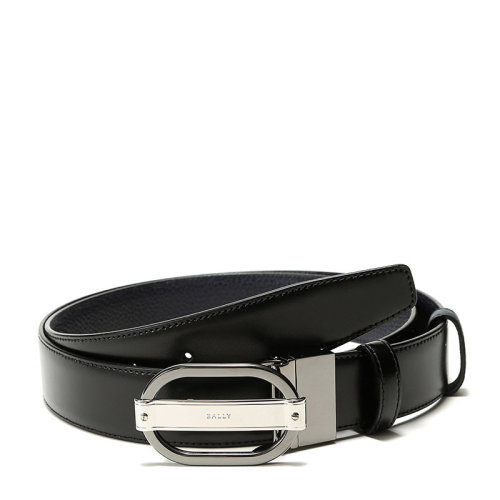 BALLY/巴利 男士皮質(zhì)雙面板扣式皮帶腰帶 SIL 35 M