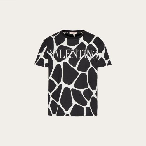  VALENTINO華倫天奴 22年秋冬 男士 短袖T恤 T-SHIRT EN COTON a IMPRIMé GIRAFFA RééDITION