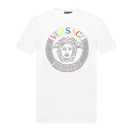 VERSACE 范思哲 男士 服裝  白色圓領美杜莎圖案短袖T恤 男士短袖T恤