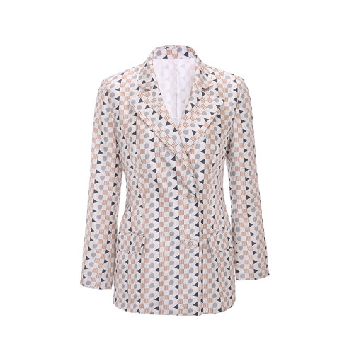 bifubyxingchen/彼伏幾何LOGO真絲西裝女士西服