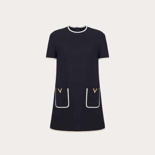  VALENTINO華倫天奴 22年秋冬 女士 連衣裙 ROBE EN CREPE COUTURE 1B3VAZU21CF671