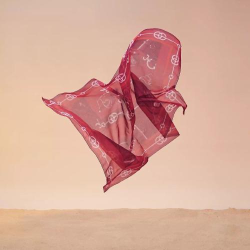  HERMES愛馬仕 22年秋冬 女士 披肩 Pareo imprime ??Cliquetis?? H2E3300D3L700