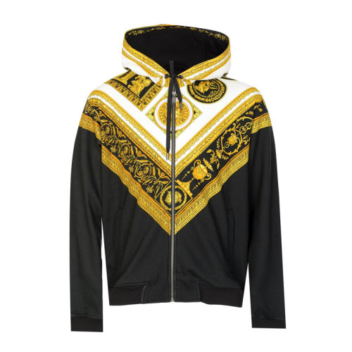 VERSACE/范思哲 男士拼色棉質(zhì)印花裝飾休閑上衣外套夾克 A79317-A225148-A708