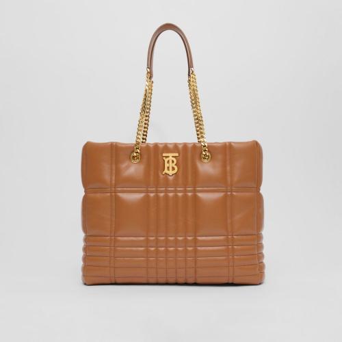  BURBERRY 22年秋冬 女士 Lola - 中號(hào)絎縫羔羊皮蘿納購(gòu)物袋 80490601