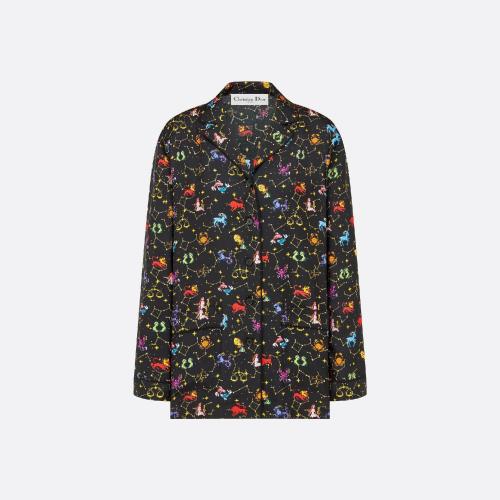  DIOR迪奧 22年秋冬 女士 長(zhǎng)袖襯衫 Dior Chez Moi 襯衫 241V33A6633_X9729