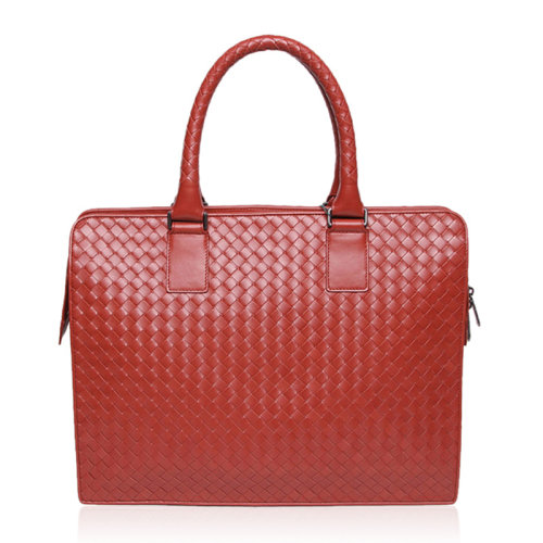 Bottega veneta 寶緹嘉 男士皮質(zhì)經(jīng)典編織簡(jiǎn)約時(shí)尚拉鏈公文包手提包