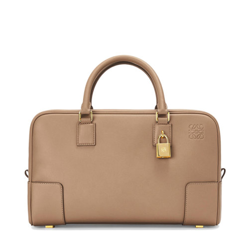 LOEWE/羅意威 21新款A(yù)mazona 28系列 女士貂色納帕小牛皮金屬掛鎖手提斜挎單肩包0010623841