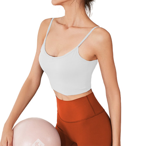 GeleiStory/GeleiStory 瑜伽服運(yùn)動內(nèi)衣女瑜伽無袖上衣女健身美背背心一體式內(nèi)搭文胸秋冬女裝＞女士T恤＞女士短袖T恤