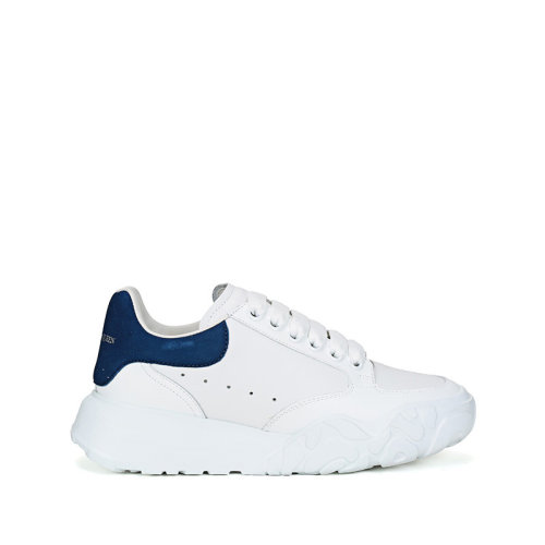 AlexanderMcQueen/亞歷山大麥昆 女士皮革系帶休閑運(yùn)動鞋小白鞋633915WHZ96