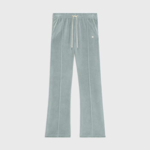  CELINE賽琳思琳 22年秋冬 男士 休閑褲 TRIOMPHE絲絨平紋針織喇叭運動褲 2Z020679I.09GL