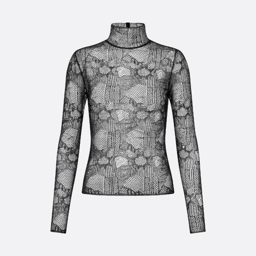  DIOR迪奧 22年秋冬 女士 長(zhǎng)袖T恤 修身剪裁上衣 254S54AM601_X9000