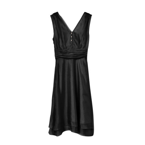 GeleiStory/GeleiStory  夏新款撐場面名媛氣質飄逸V領顯瘦鉆飾禮服連衣裙  女裝＞女士裙裝＞女士連衣裙