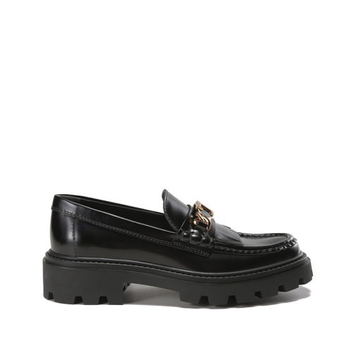 Tod’s/托德斯【22秋冬新款】女士半高光皮革流蘇T形鏈條飾扣樂福鞋單鞋皮鞋 XXW08J0GF80SHA