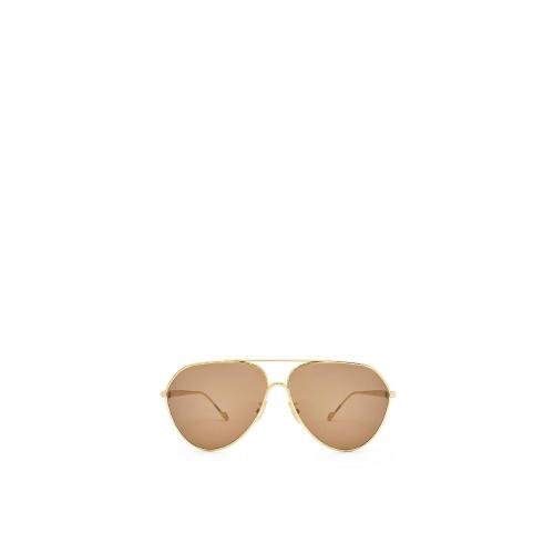 LOEWE羅意威 22年秋冬 女士 太陽眼鏡 Pilot sunglasses in metal G832445X01-2951 預定商品1-3周發(fā)貨