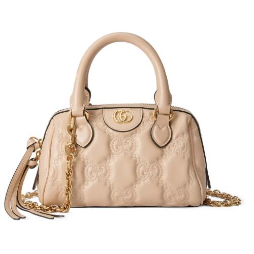  GUCCI古馳 22年秋冬 女士 GG絎縫皮革手提包 702251 UM8HG 9500