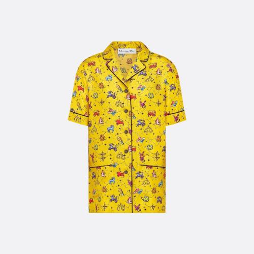  DIOR迪奧 22年秋冬 女士 短袖襯衫 Dior Chez Moi 短袖襯衫 241V29A6633_X2829