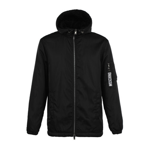 MOSCHINO/莫斯奇諾21新品字母徽標(biāo)連帽男士夾克外套A062570152