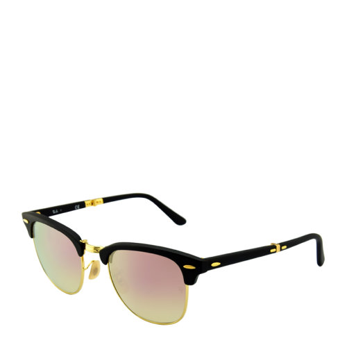Ray-Ban/雷朋 折疊款 板材 金屬 黛眉 鏡框 男女款 太陽鏡 漸變 反光 鏡片 墨鏡 眼鏡 RB2176 51mm RayBan 雷朋