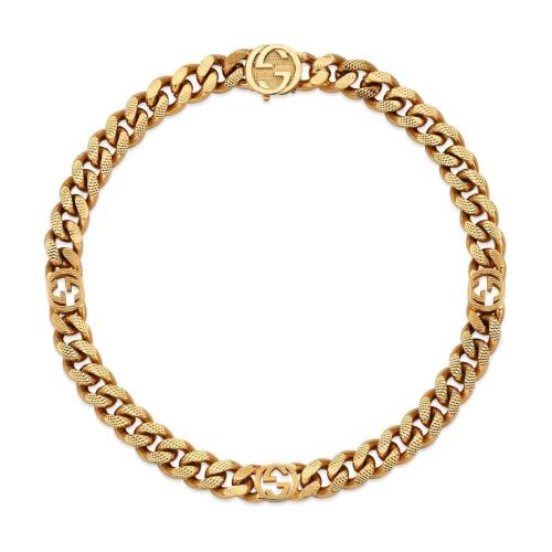  GUCCI古馳 22年秋冬 女士 互扣式雙G頸圈 700068 I4600 8005