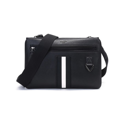 BALLY/巴利  男士涂層再生牛皮革單肩斜挎包手拿包 MILVAR