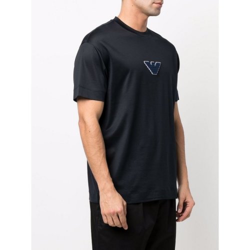  Emporio Armani/安普里奧阿瑪尼 男士藍色棉質短袖T恤 3L1TCD 1JUVZ 0920 PLFSX