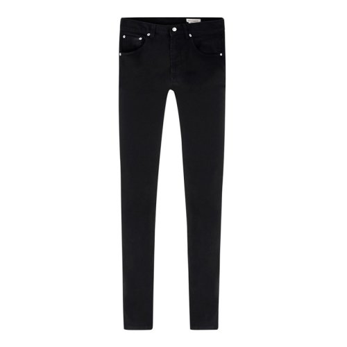  Alexander McQueen/亞歷山大麥昆 男士黑色棉質牛仔褲 625677 QRY49 1000 PLFSX
